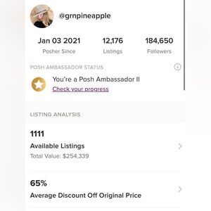 Buy with confidence!  I’m a Gold star Posh Ambassador! Top Rated! Fast Shipper!